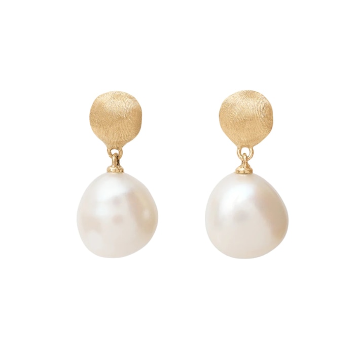 Marco Bicego 18K Yellow Gold Africa Pearl Drop Earrings