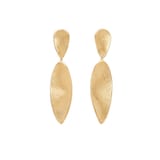 Marco Bicego 18K Yellow Gold Lunaria Twist Leaf Drop Earrings