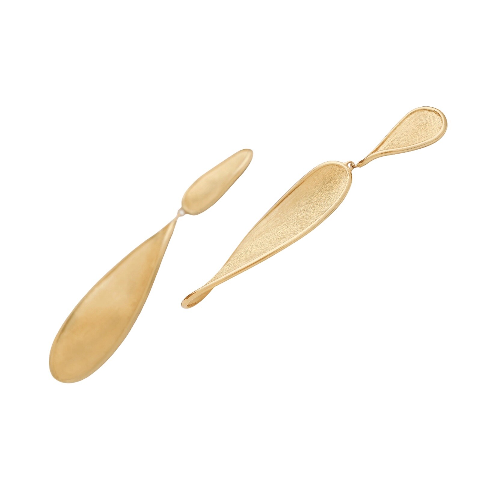 Marco Bicego 18K Yellow Gold Lunaria Twist Leaf Drop Earrings