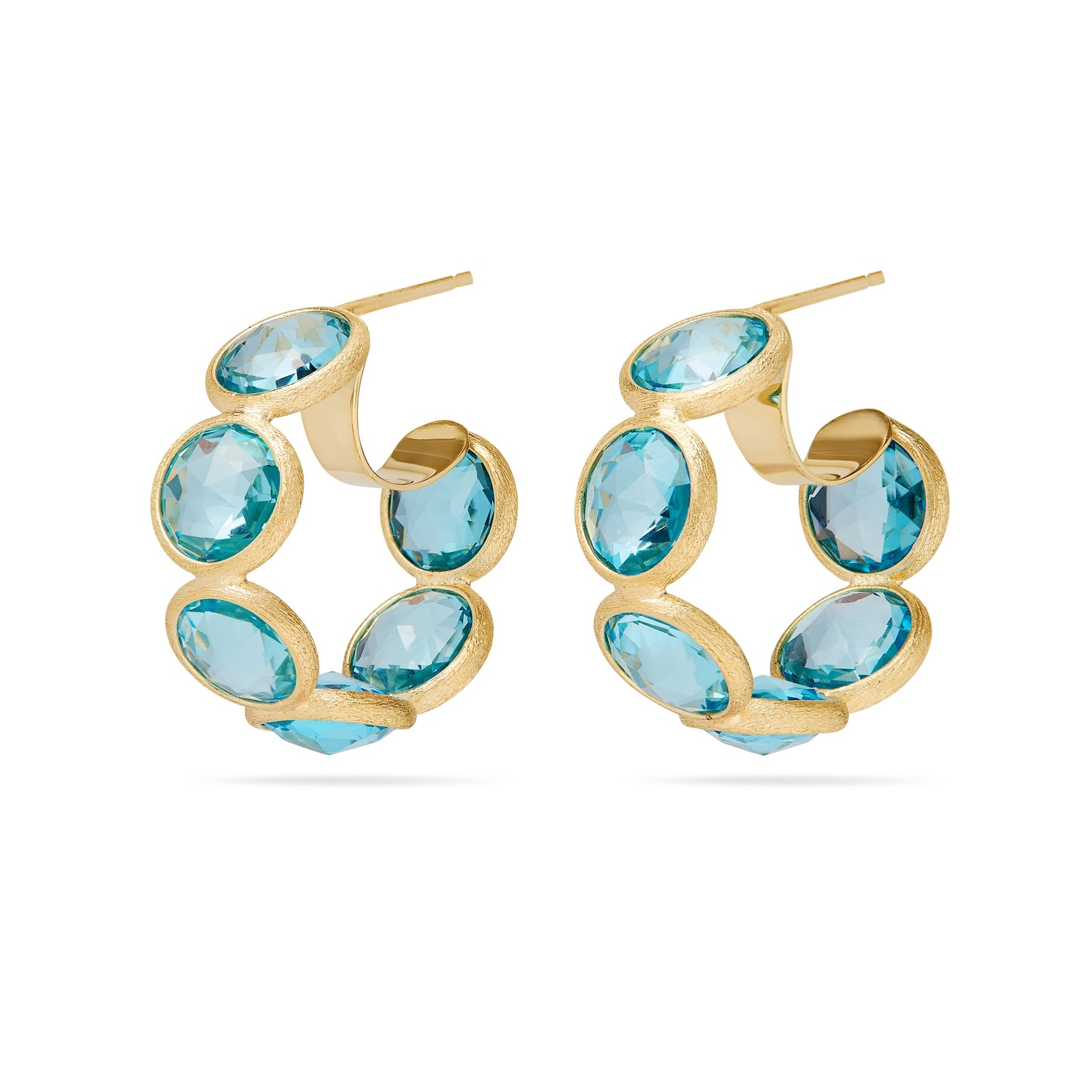 Marco Bicego 18K Yellow Gold Jaipur Color Topaz Hoop Earrings