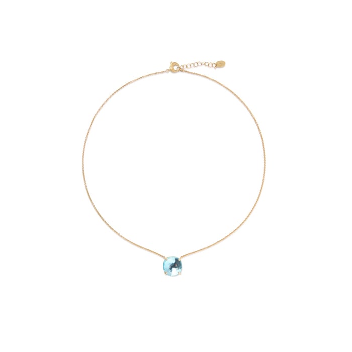 Marco Bicego 18K Yellow Gold Jaipur Color Sky Topaz Pendant Necklace