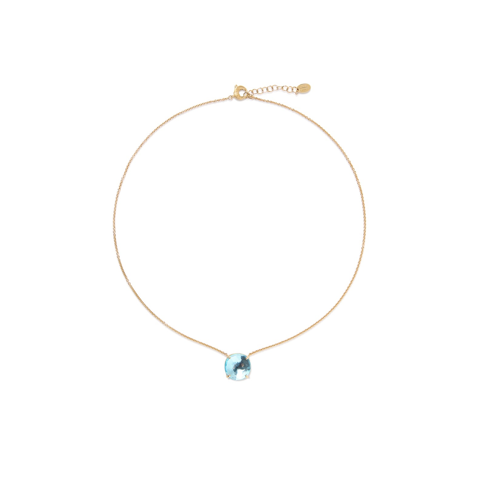 Marco Bicego 18K Yellow Gold Jaipur Color Sky Topaz Pendant Necklace