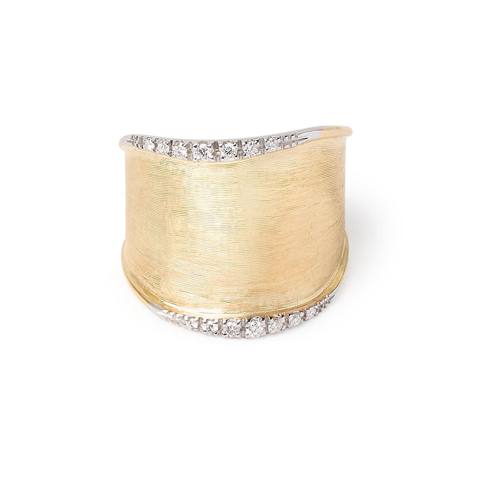 Marco Bicego 18K Yellow Gold 0.14ctw Diamond Lunaria Ring - Size 7 Marco Bicego 18K Yellow Gold 0.14ctw Diamond Lunaria Ring - Size 7