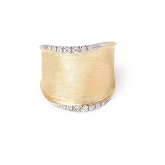 Marco Bicego 18K Yellow Gold 0.14ctw Diamond Lunaria Ring - Size 7