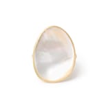 Marco Bicego 18K Yellow Gold Mother Of Pearl Cocktail Ring - Size 7