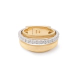 Marco Bicego 18K Yellow Gold Masai 0.45ctw Diamond 3 Row Ring - Size 7