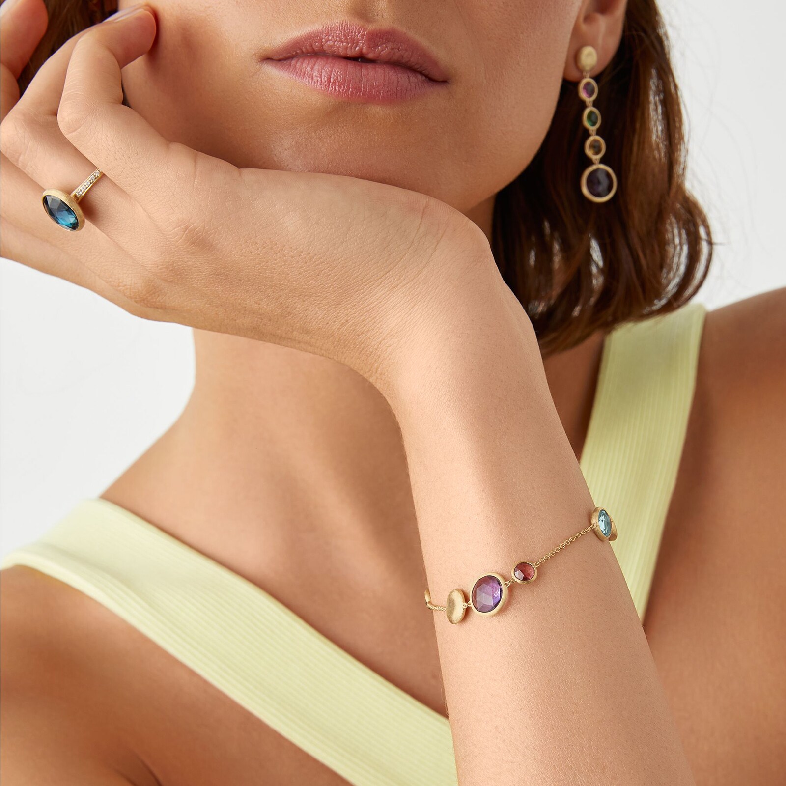 Marco Bicego 18K Yellow Gold Jaipur Mixed Gemstone Bracelet