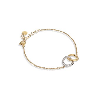 Marco Bicego 18K Yellow Gold Jaipur 0.14ctw Diamond Link Bracelet Marco Bicego 18K Yellow Gold Jaipur 0.14ctw Diamond Link Bracelet