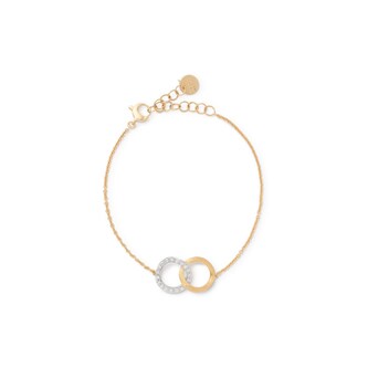 Marco Bicego 18K Yellow Gold Jaipur 0.14ctw Diamond Link Bracelet Marco Bicego 18K Yellow Gold Jaipur 0.14ctw Diamond Link Bracelet