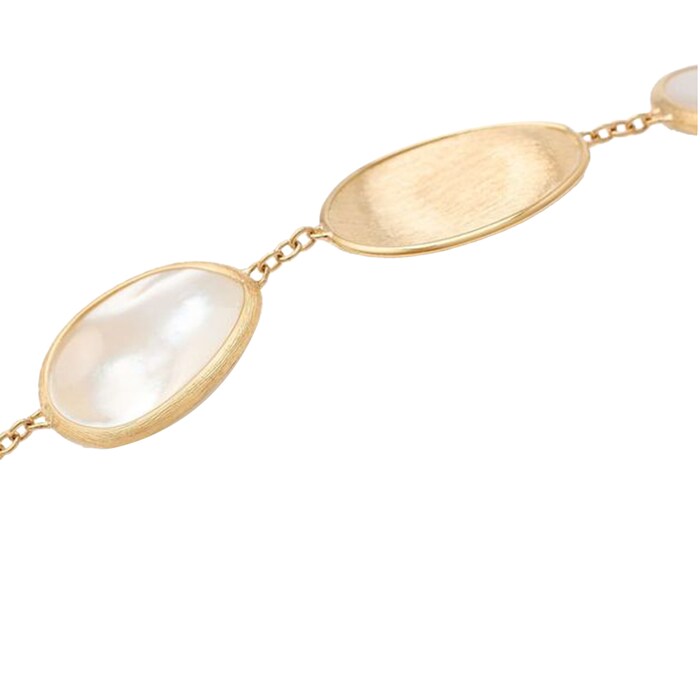 Marco Bicego 18K Yellow Gold Lunaria Mother Of Pearl Station Bracelet