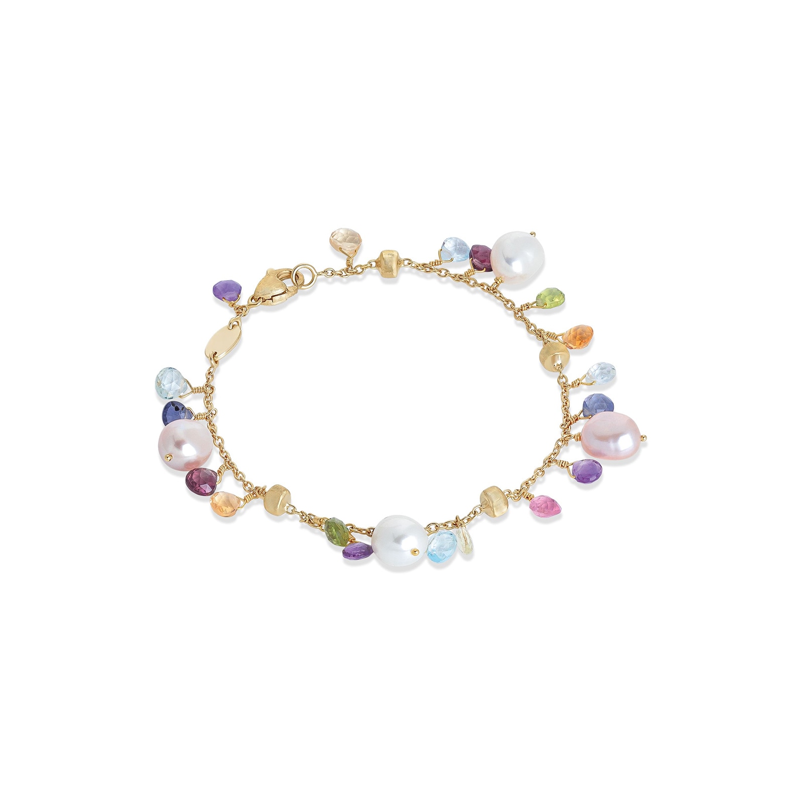 Marco Bicego 18K Yellow Gold Paradise Mixed Gemstone & Pearl Bracelet
