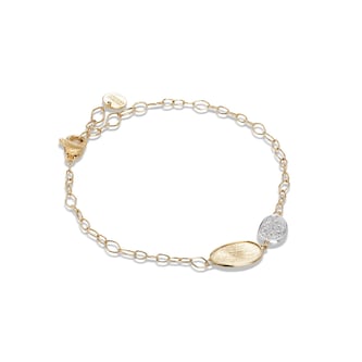 Marco Bicego 18K Yellow Gold Lunaria 0.09ctw Diamond Petal Bracelet