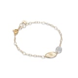 Marco Bicego 18K Yellow Gold Lunaria 0.09ctw Diamond Petal Bracelet