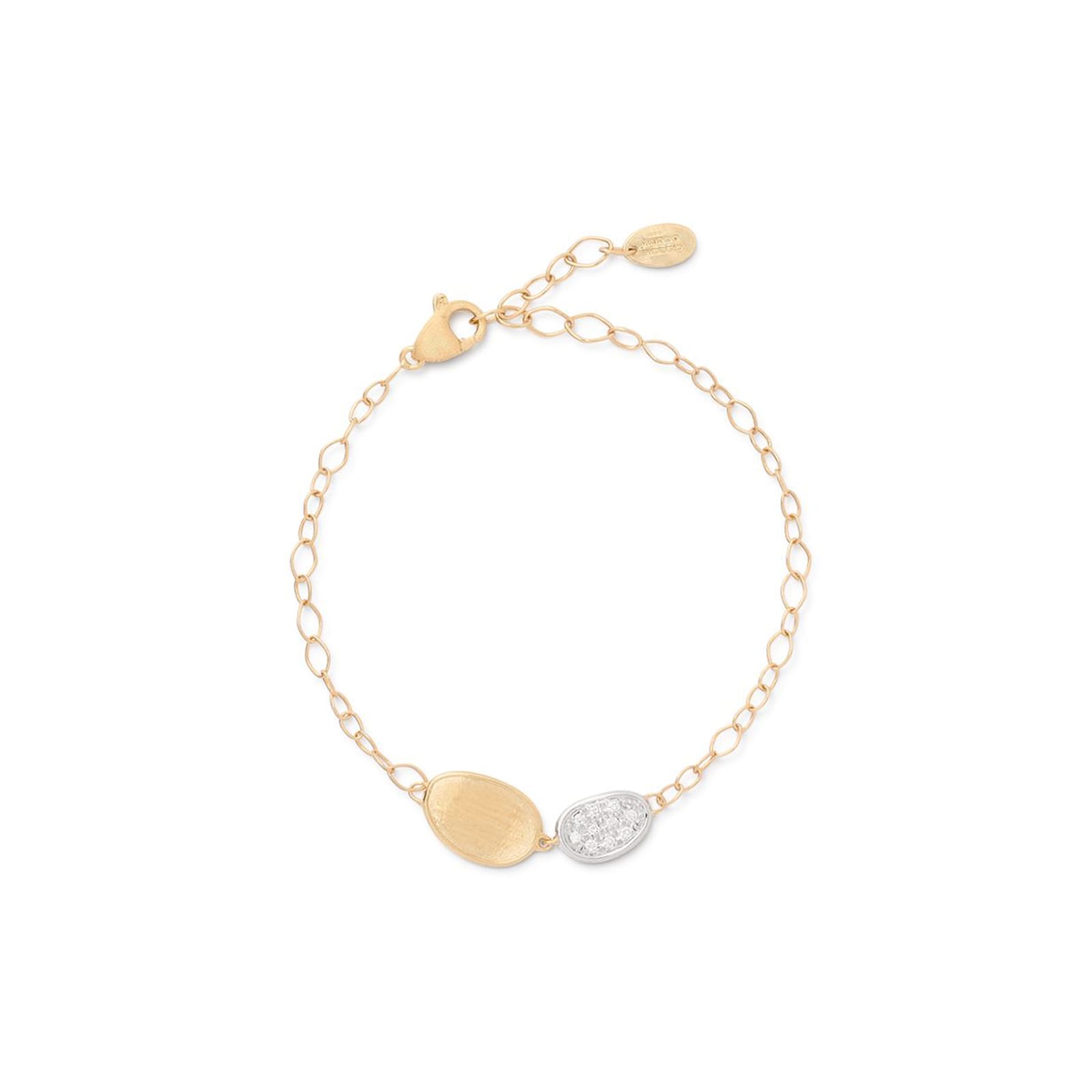 Marco Bicego 18K Yellow Gold Lunaria 0.09ctw Diamond Petal Bracelet