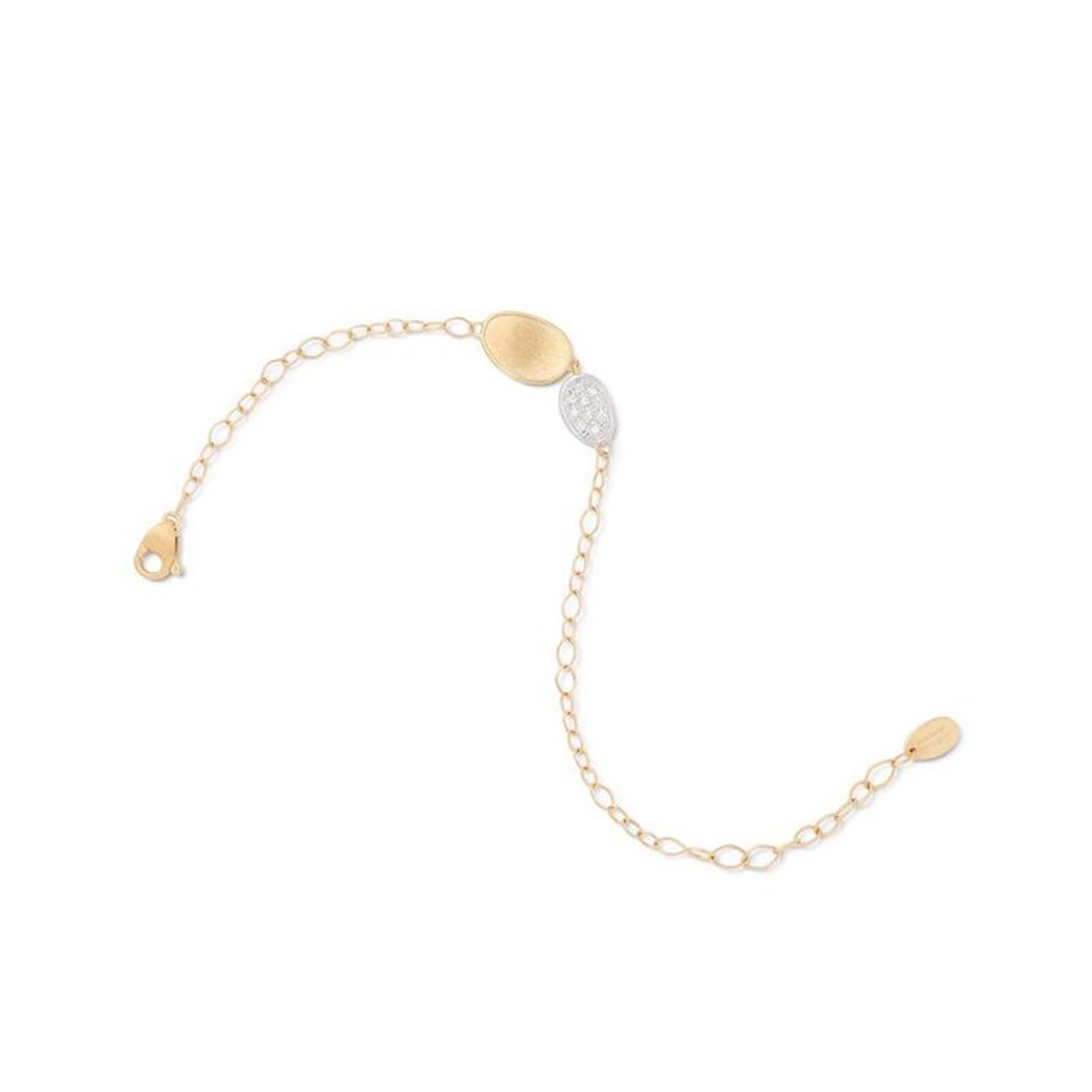 Marco Bicego 18K Yellow Gold Lunaria 0.09ctw Diamond Petal Bracelet