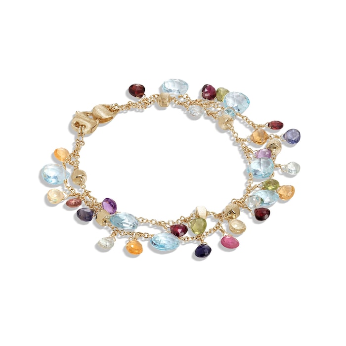 Marco Bicego 18K Yellow Gold Paradise Mixed Gemstone 2 Strand Bracelet