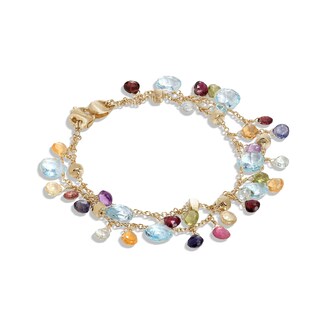 Marco Bicego 18K Yellow Gold Paradise Mixed Gemstone 2 Strand Bracelet