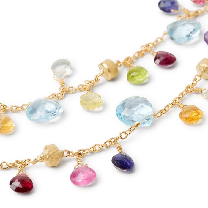 Marco Bicego 18K Yellow Gold Paradise Mixed Gemstone 2 Strand Bracelet