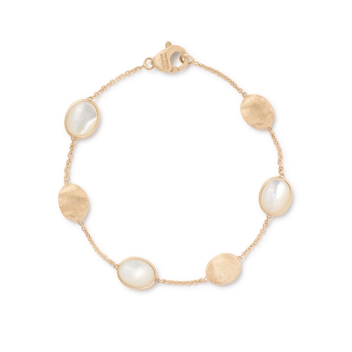 Marco Bicego 18K Yellow Gold Siviglia Mother Of Pearl Station Bracelet