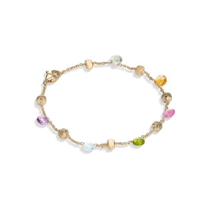 Marco Bicego 18K Yellow Gold Paradise Mix Gemstone Station Bracelet