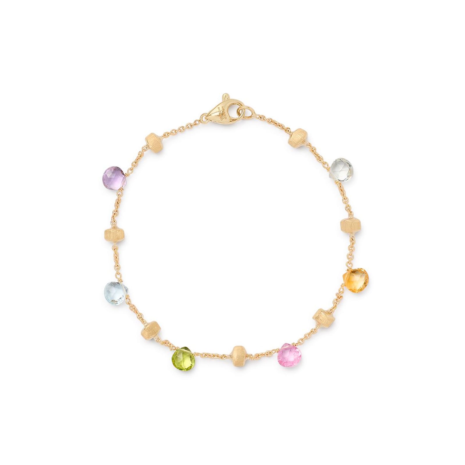 Marco Bicego 18K Yellow Gold Paradise Mix Gemstone Station Bracelet Marco Bicego 18K Yellow Gold Paradise Mix Gemstone Station Bracelet