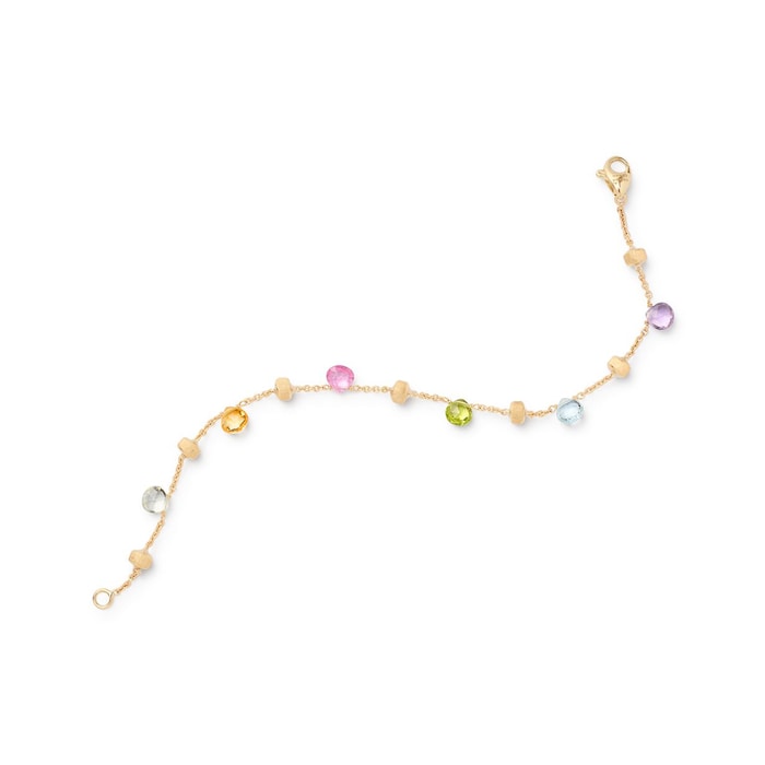 Marco Bicego 18K Yellow Gold Paradise Mix Gemstone Station Bracelet