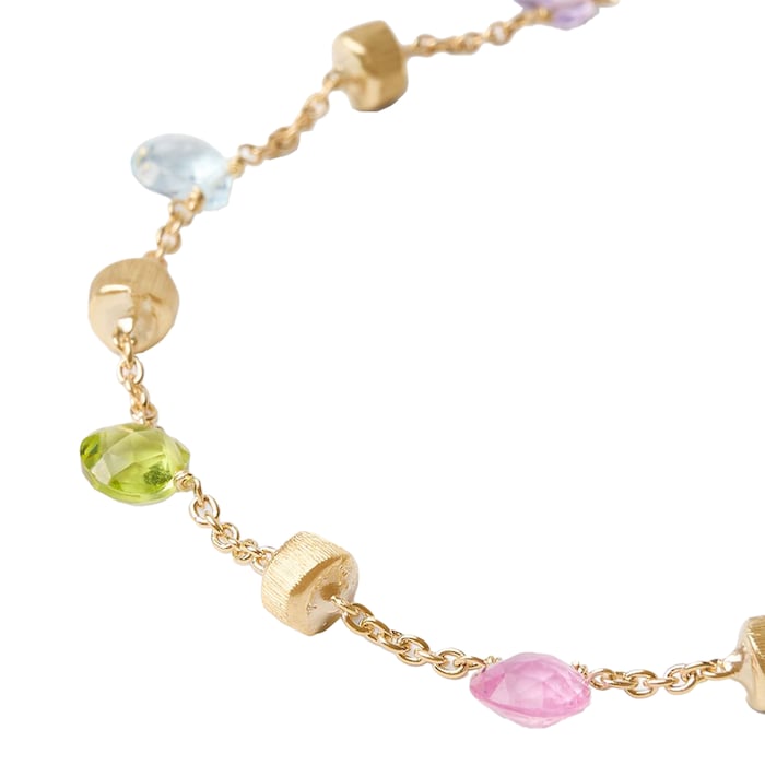 Marco Bicego 18K Yellow Gold Paradise Mix Gemstone Station Bracelet