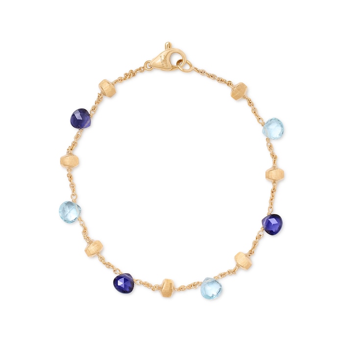 Marco Bicego 18K Yellow Gold Paradise Iolite & Topaz Station Bracelet