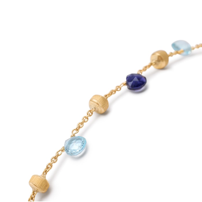 Marco Bicego 18K Yellow Gold Paradise Iolite & Topaz Station Bracelet