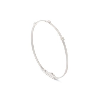 Marco Bicego 18K White Gold Masai 0.09ctw 3 Diamond Bracelet Marco Bicego 18K White Gold Masai 0.09ctw 3 Diamond Bracelet