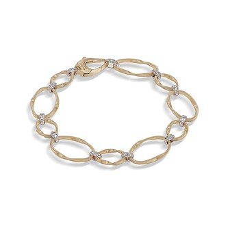 Marco Bicego 18K Yellow Gold Marrakech Onde 0.18ctw Diamond Link Bracelet Marco Bicego 18K Yellow Gold Marrakech Onde 0.18ctw Diamond Link Bracelet