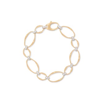 Marco Bicego 18K Yellow Gold Marrakech Onde 0.18ctw Diamond Link Bracelet Marco Bicego 18K Yellow Gold Marrakech Onde 0.18ctw Diamond Link Bracelet