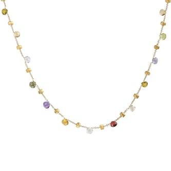 Marco Bicego 18K Yellow Gold Paradise Multi Stone Station Necklace