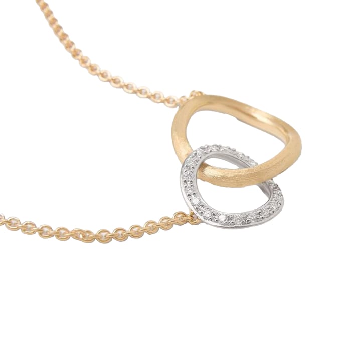 Marco Bicego 18K Yellow Gold Jaipur 0.14ctw Diamond Link Necklace