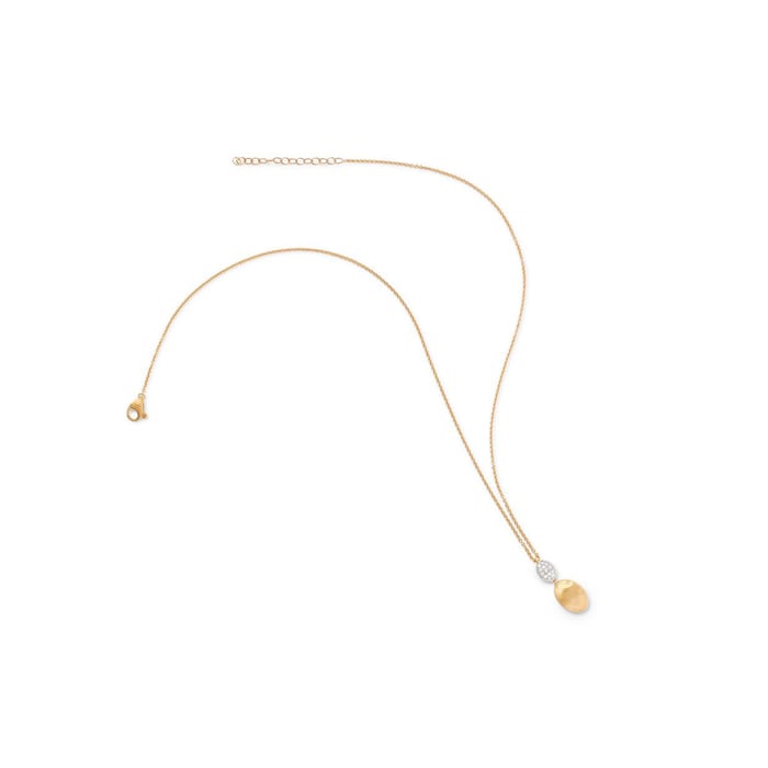 Marco Bicego 18K Yellow Gold Siviglia 0.10ctw Petal Necklace