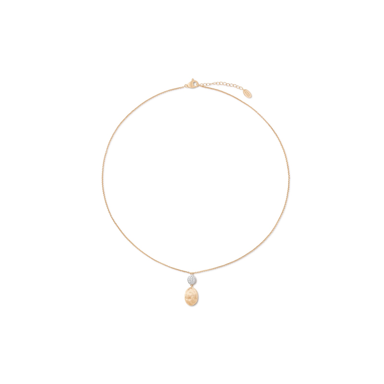 Marco Bicego 18K Yellow Gold Siviglia 0.10ctw Petal Necklace
