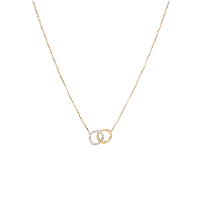 Marco Bicego 18K Yellow Gold 0.14ctw Diamond Link Necklace