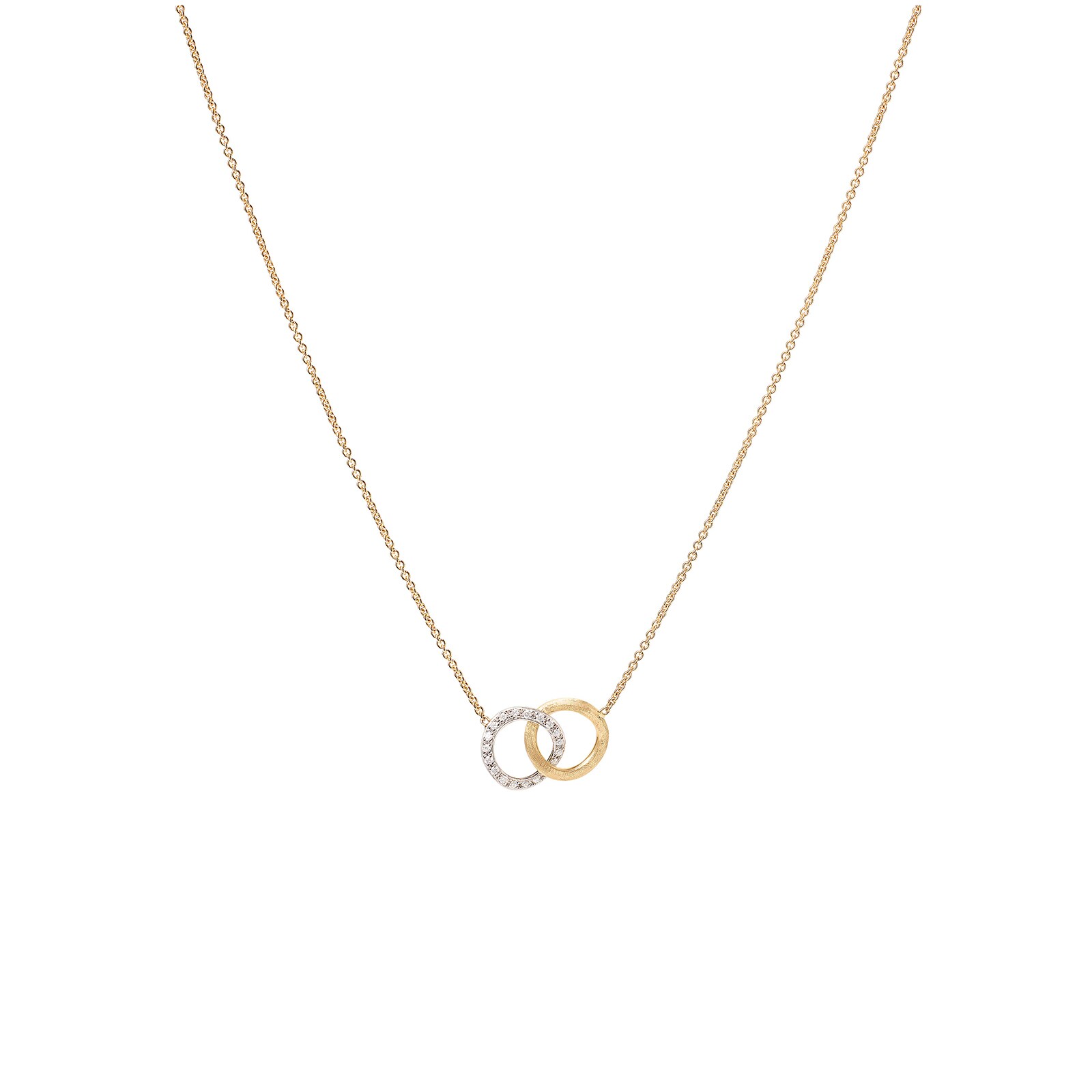 Marco Bicego 18K Yellow Gold 0.14ctw Diamond Link Necklace