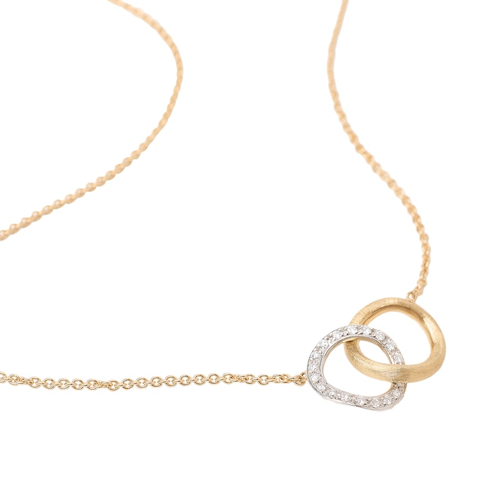 Marco Bicego 18K Yellow Gold 0.14ctw Diamond Link Necklace