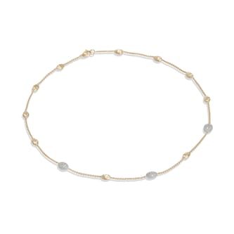 Marco Bicego 18K Yellow Gold Siviglia 0.60ctw Diamond Station Necklace Marco Bicego 18K Yellow Gold Siviglia 0.60ctw Diamond Station Necklace