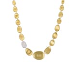 Marco Bicego 18K Yellow Gold Lunaria 0.67ctw Diamond Gradual Petal Necklace