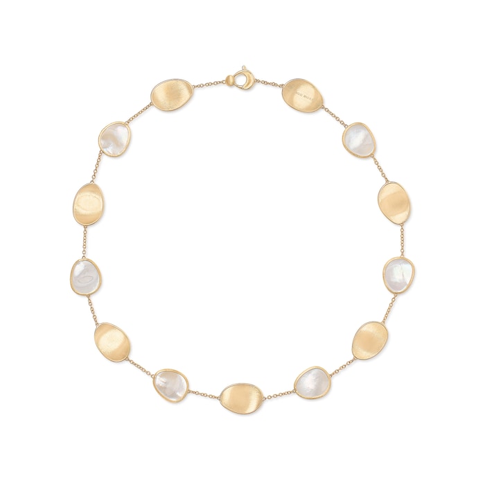 Marco Bicego 18K Yellow Gold Lunaria Mother Of Pearl Station Necklace
