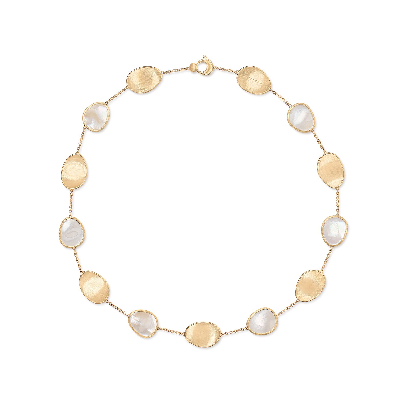 Marco Bicego 18K Yellow Gold Lunaria Mother Of Pearl Station Necklace