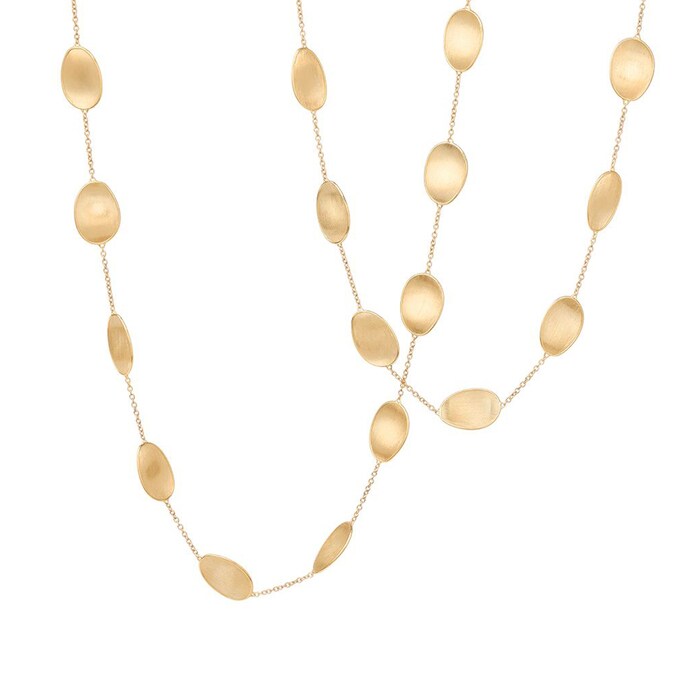 Marco Bicego 18K Yellow Gold Lunaria Petal Station Necklace