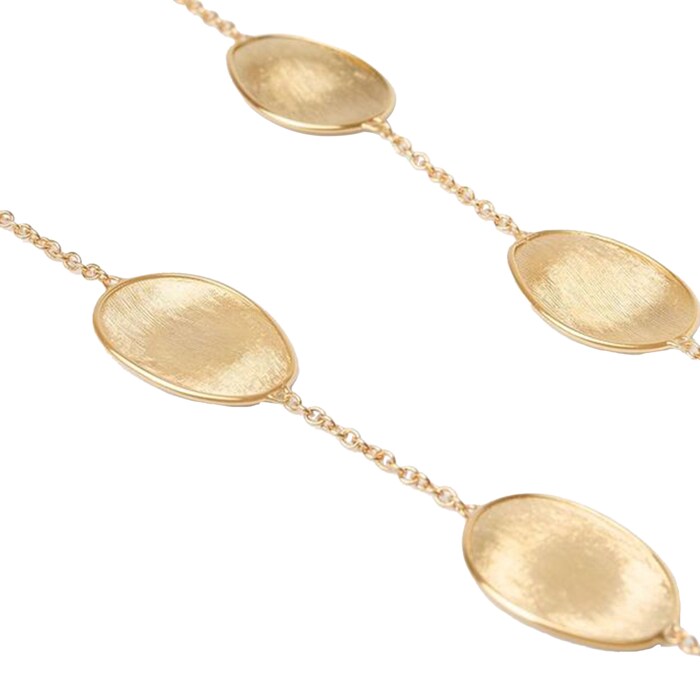 Marco Bicego 18K Yellow Gold Lunaria Petal Station Necklace