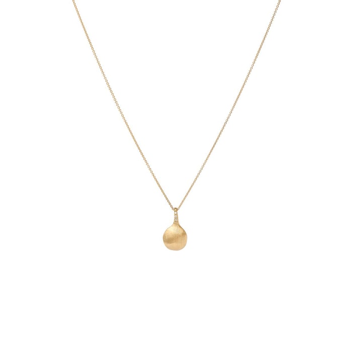 Marco Bicego 18K Yellow Gold Africa 0.03ctw Diamond Boule Necklace