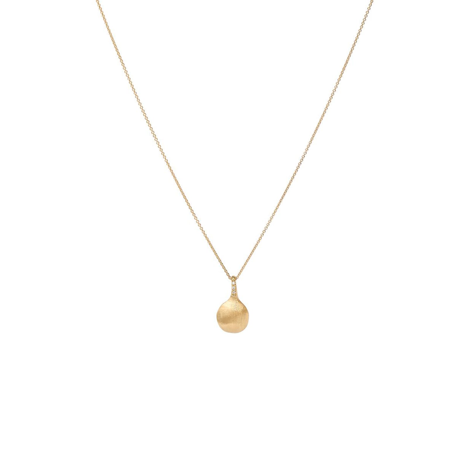 Marco Bicego 18K Yellow Gold Africa 0.03ctw Diamond Boule Necklace