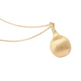 Marco Bicego 18K Yellow Gold Africa 0.03ctw Diamond Boule Necklace