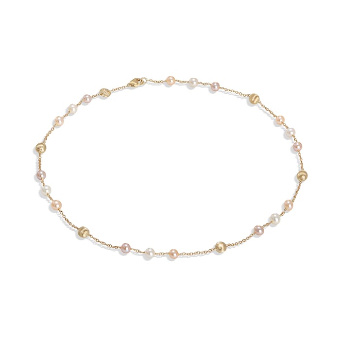 Marco Bicego 18K Yellow Gold Africa Pearl Station Necklace