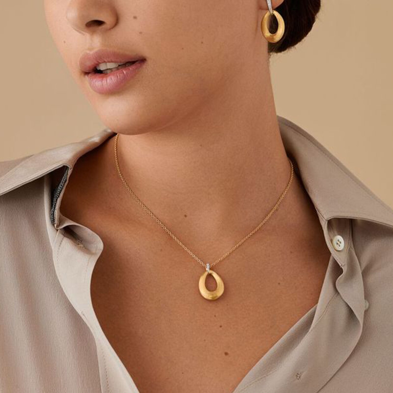 Marco Bicego 18K Yellow Gold Lucia 0.03ctw Diamond Necklace